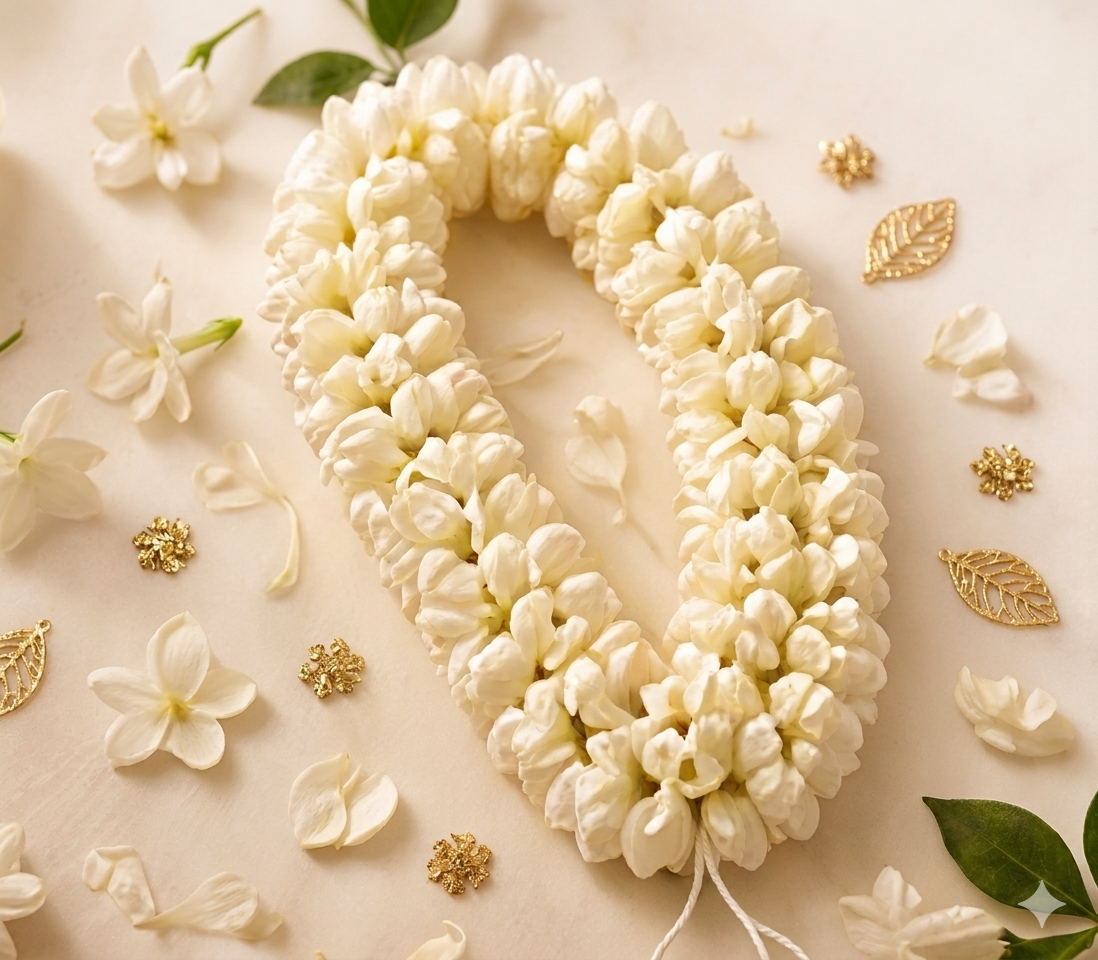 Double twisted jasmine garland